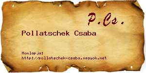 Pollatschek Csaba névjegykártya